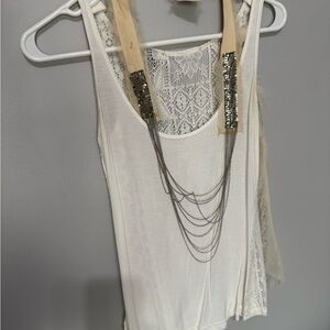 Elegant White Lace Women's Top